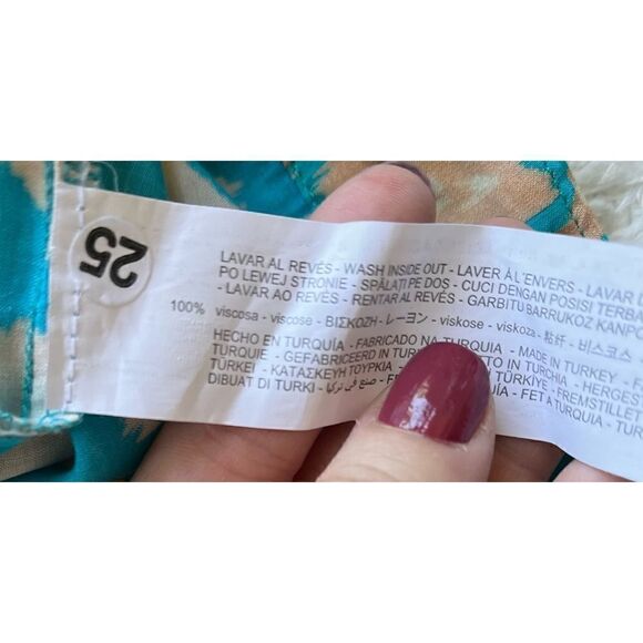 NWT Zara High Waisted Straight Leg Flexible Full Length Printed Trousers, XS - Picture 15 of 15